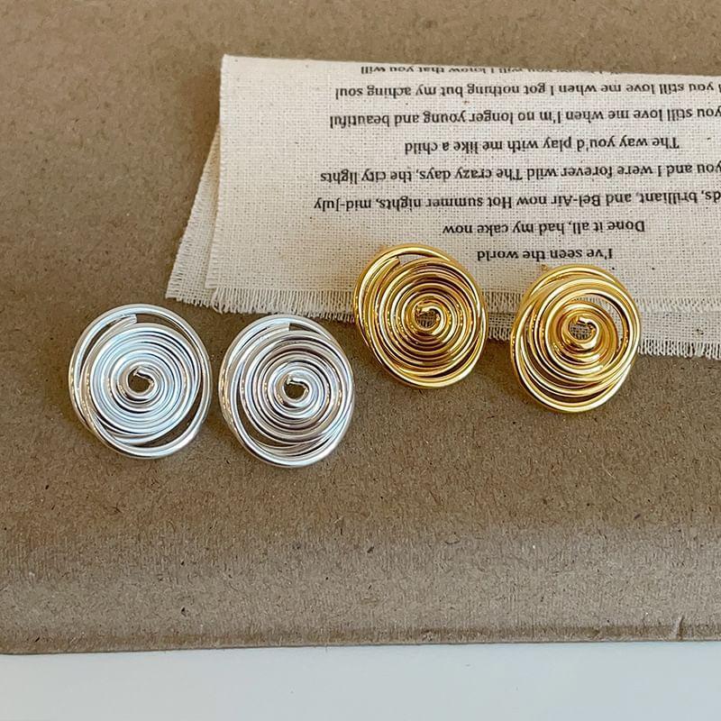 Spiral Alloy Stud Earring Product Image