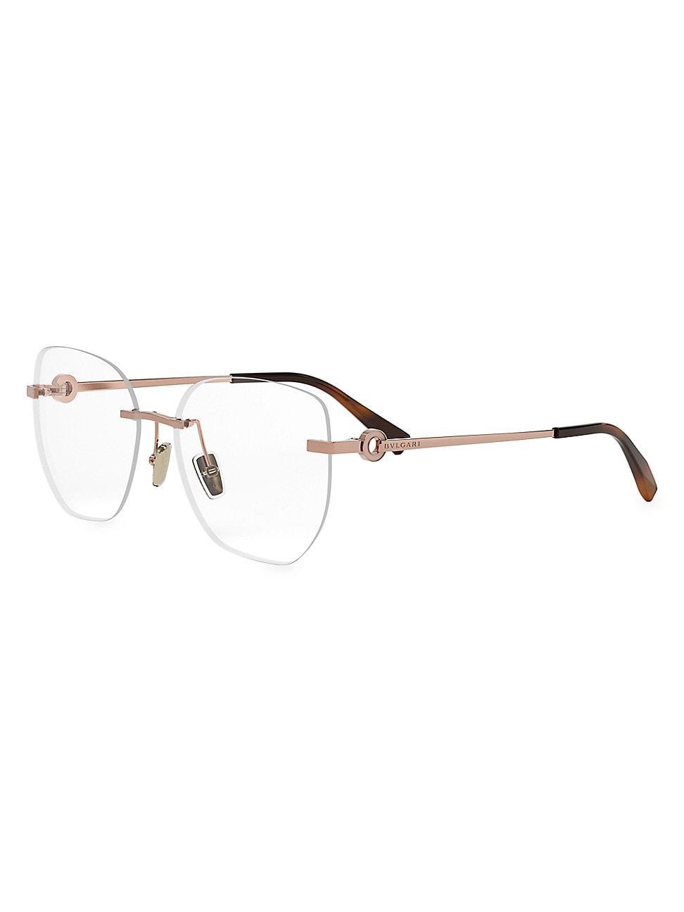 Womens 56MM Geometric Optical Glasses Product Image