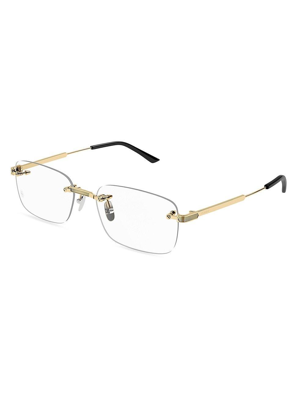 Mens Signature C 55MM 24K-Gold-Plated Titanium Optical Glasses Product Image