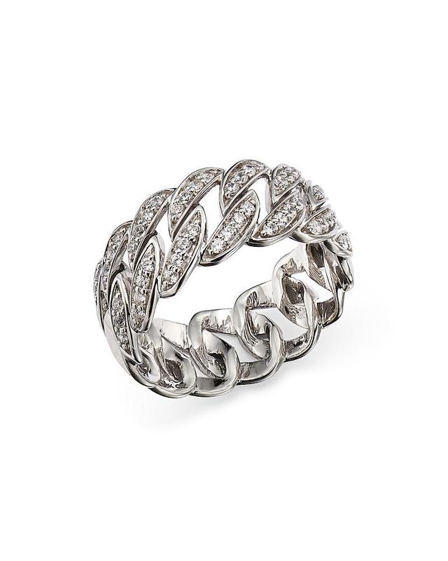 Bloomingdales Mens Diamond Link Band in 14K White Gold, 0.50 ct. t. w. - 100% Exclusive Product Image