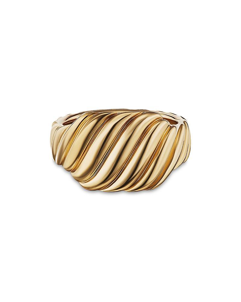 Womens Sculpted Cable Contour Ring In 18K Yellow Gold/0.49 Product Image