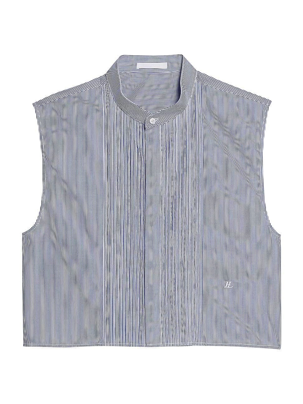 Womens Pinstripe Sleeveless Shirt Product Image