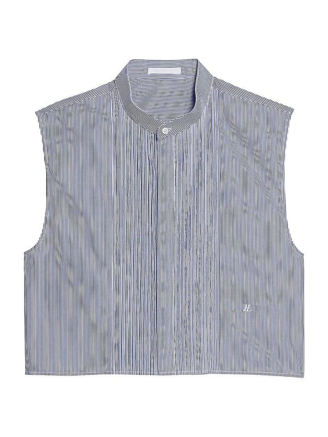 Womens Pinstripe Sleeveless Shirt Product Image