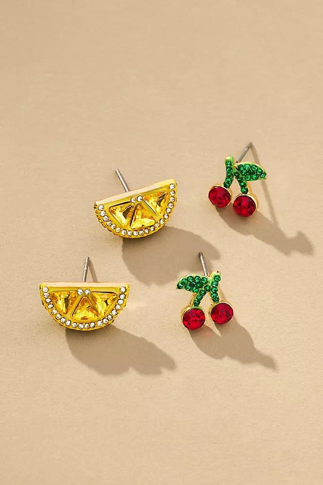 BaubleBar Lemon & Cherry Post Earrings, Set of 2 Product Image