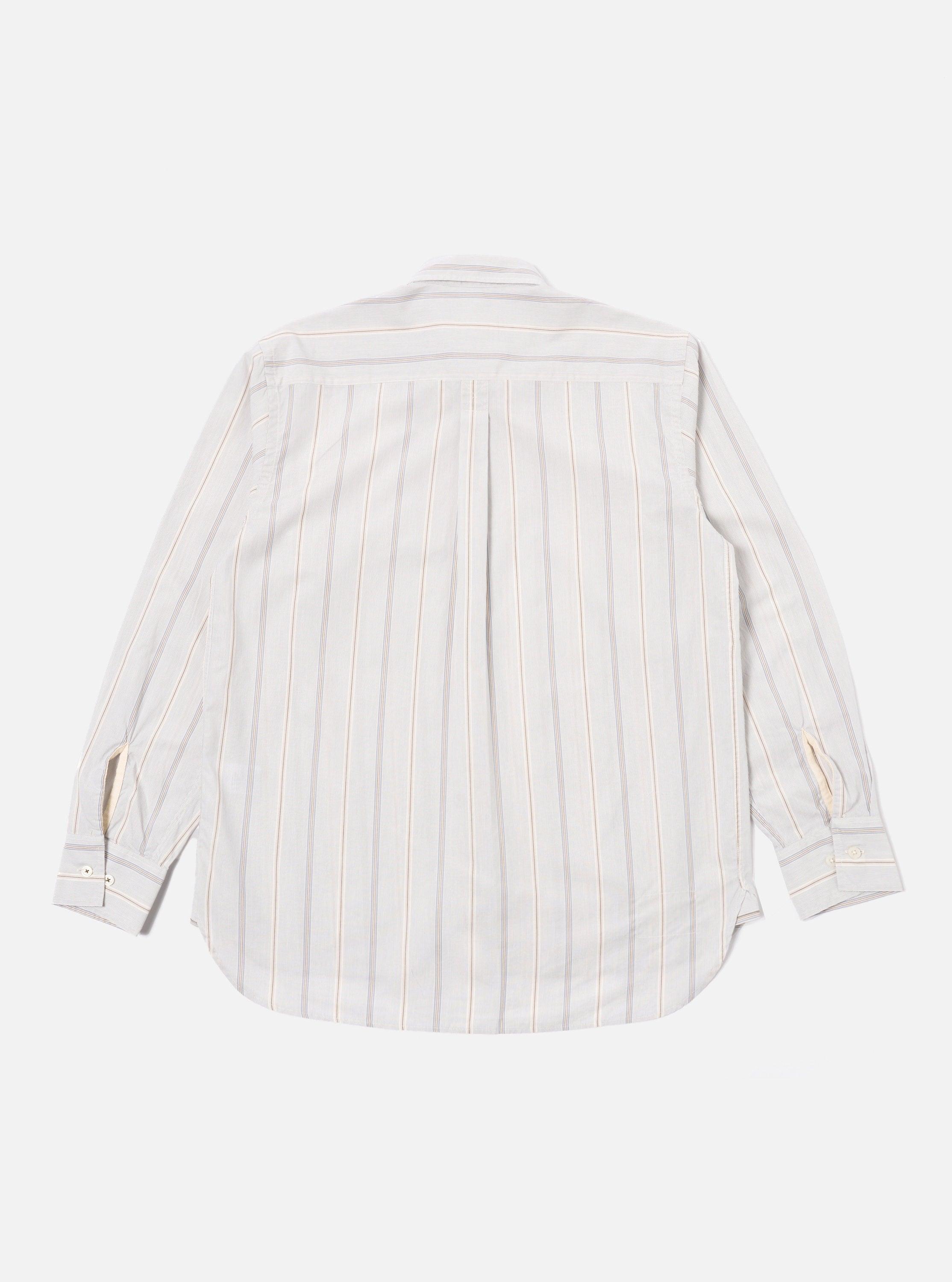 Universal Works Lazy Day Shirt in Ecru Sydney Stripe Product Image