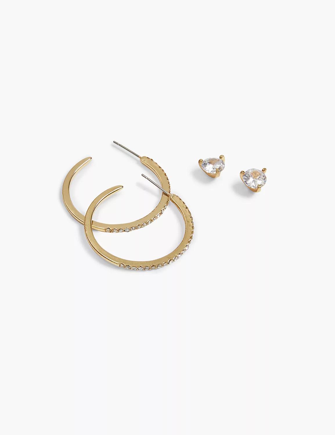 Stud & Hoop Earrings 2-Pack Product Image