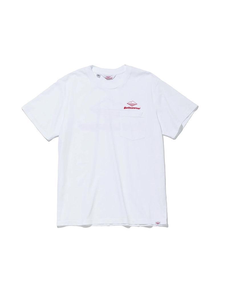 Team S/S Pocket Tee / White x Red Product Image