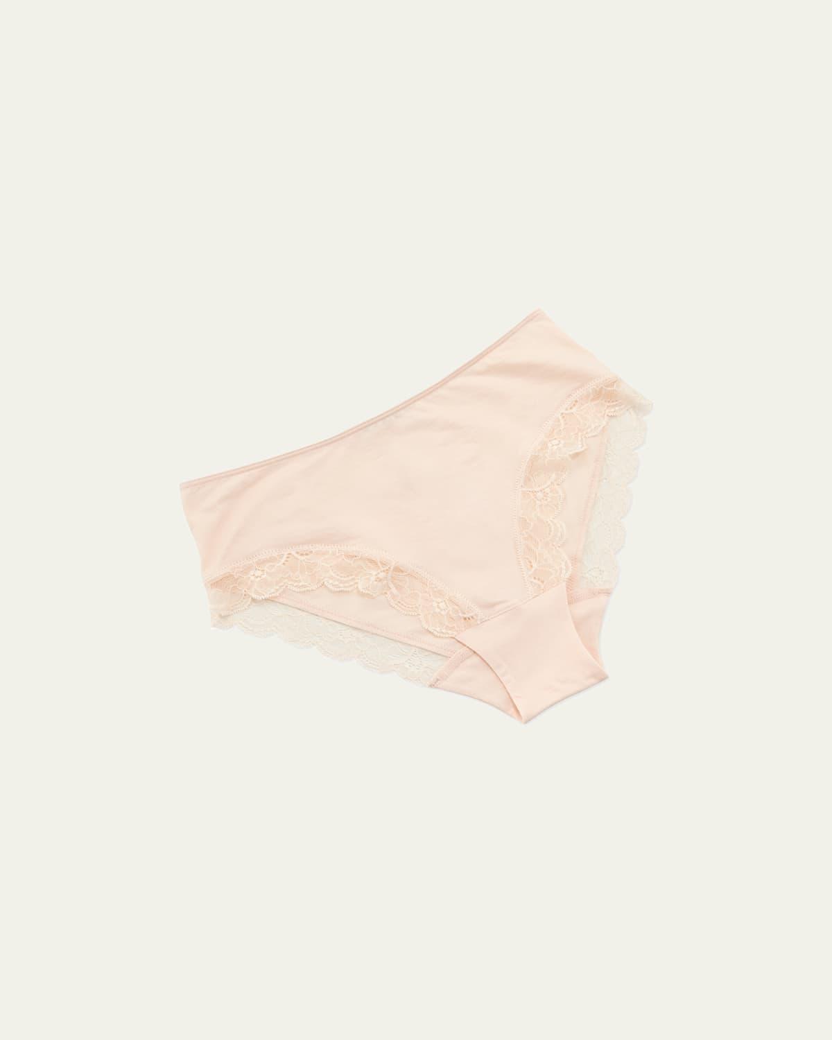 Cotton Lace High Leg Brief Product Image