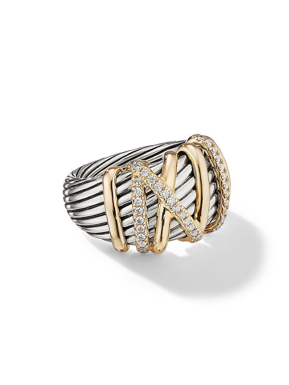 Womens Helena Statement Ring with 18K Yellow Gold & Diamonds Product Image