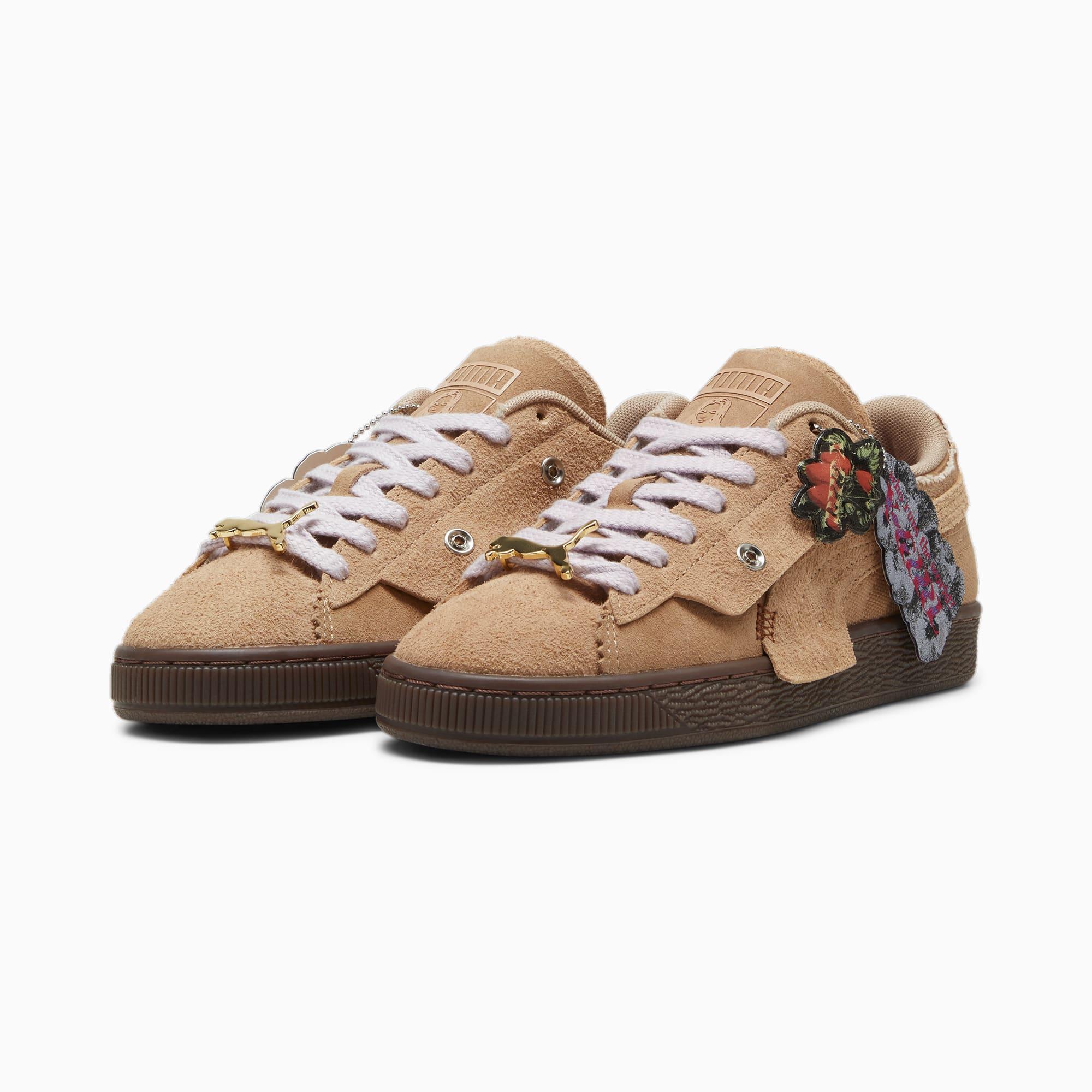 PUMA x X-GIRL Suede Women's Sneakers in Dusty Tan/Toasted Almond Product Image