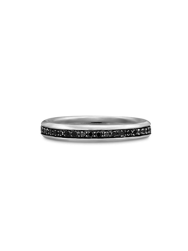 Mens Beveled Band Ring in 18K White Gold Product Image