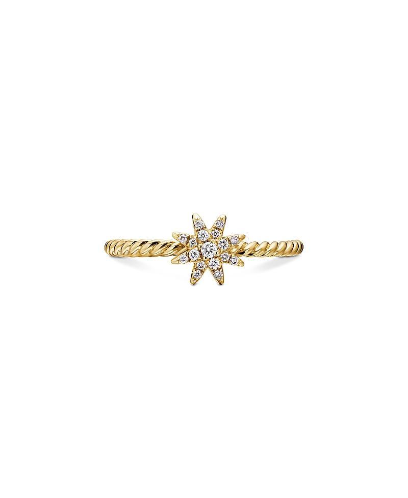 David Yurman Petite Starburst Station Ring in 18K Yellow Gold with Diamonds Product Image