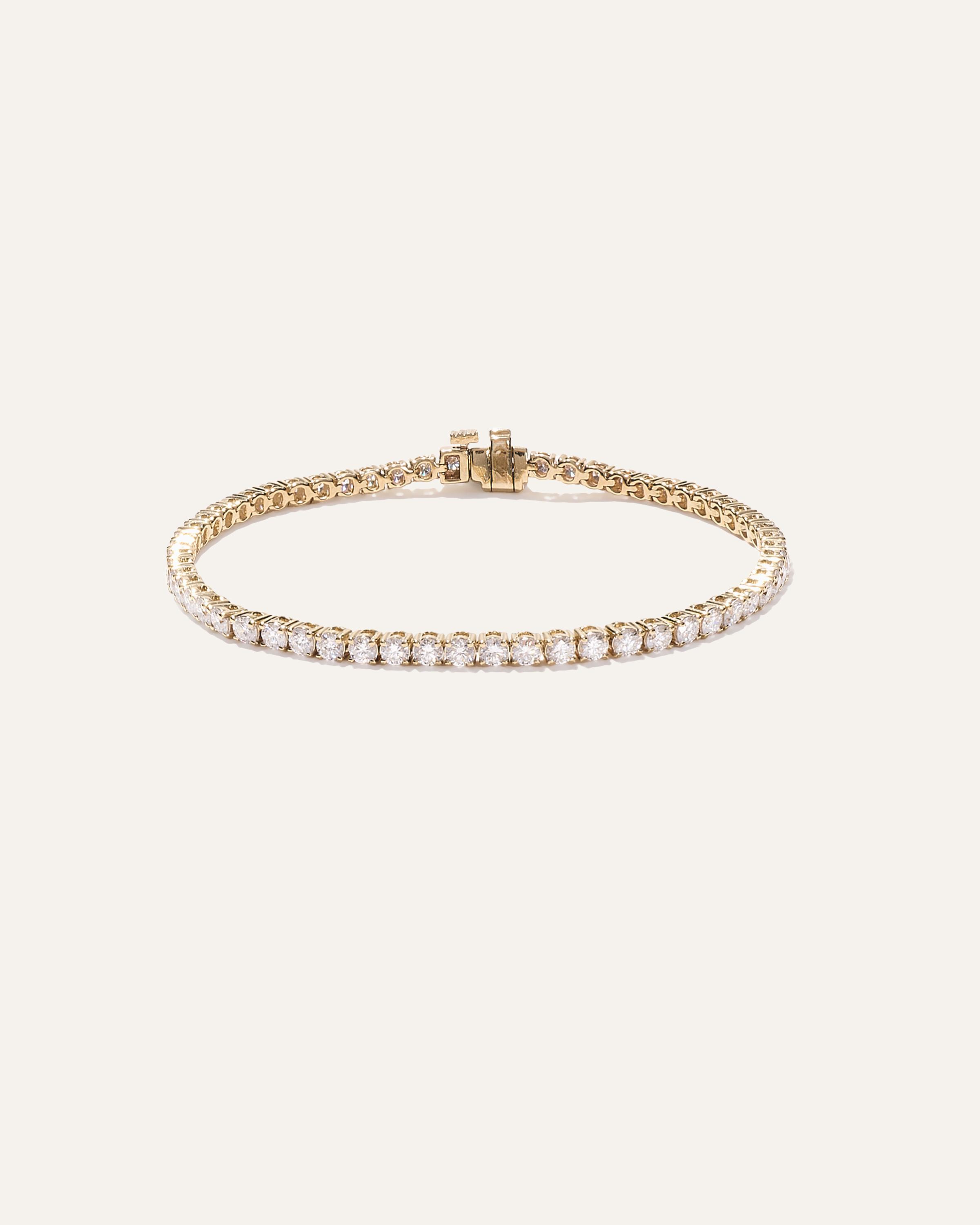 14K Gold Lab Grown Diamond Tennis Bracelet Product Image