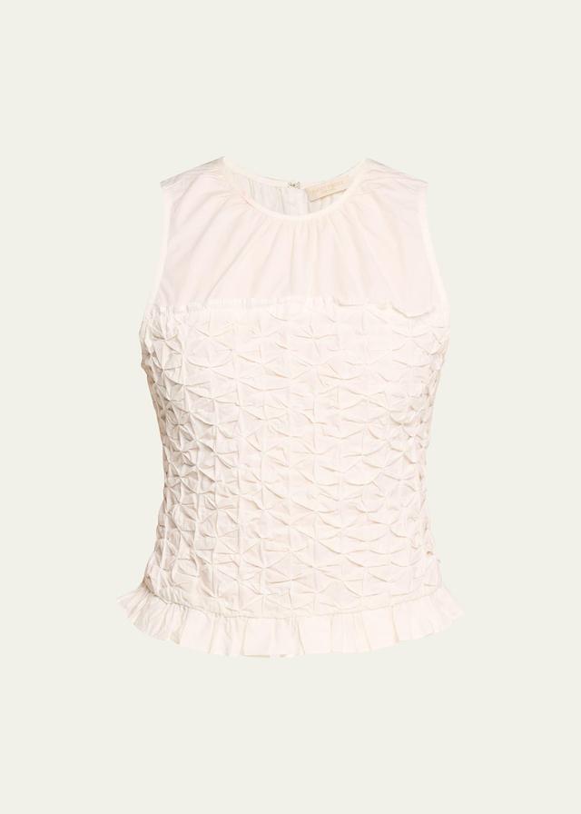 Ramy Brook Paislee Smocked Sleeveless Cotton Top Product Image