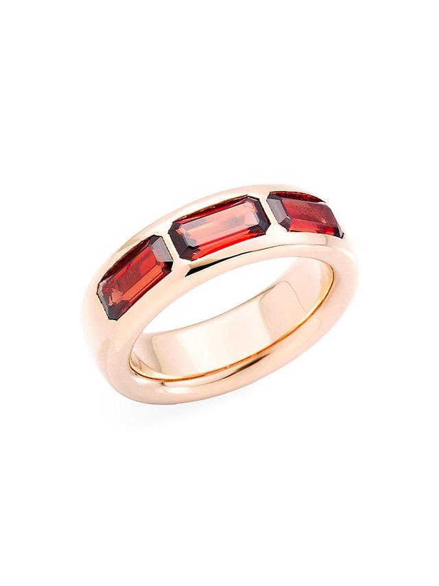 Womens Iconica 18K Rose Gold & Garnet Ring Product Image