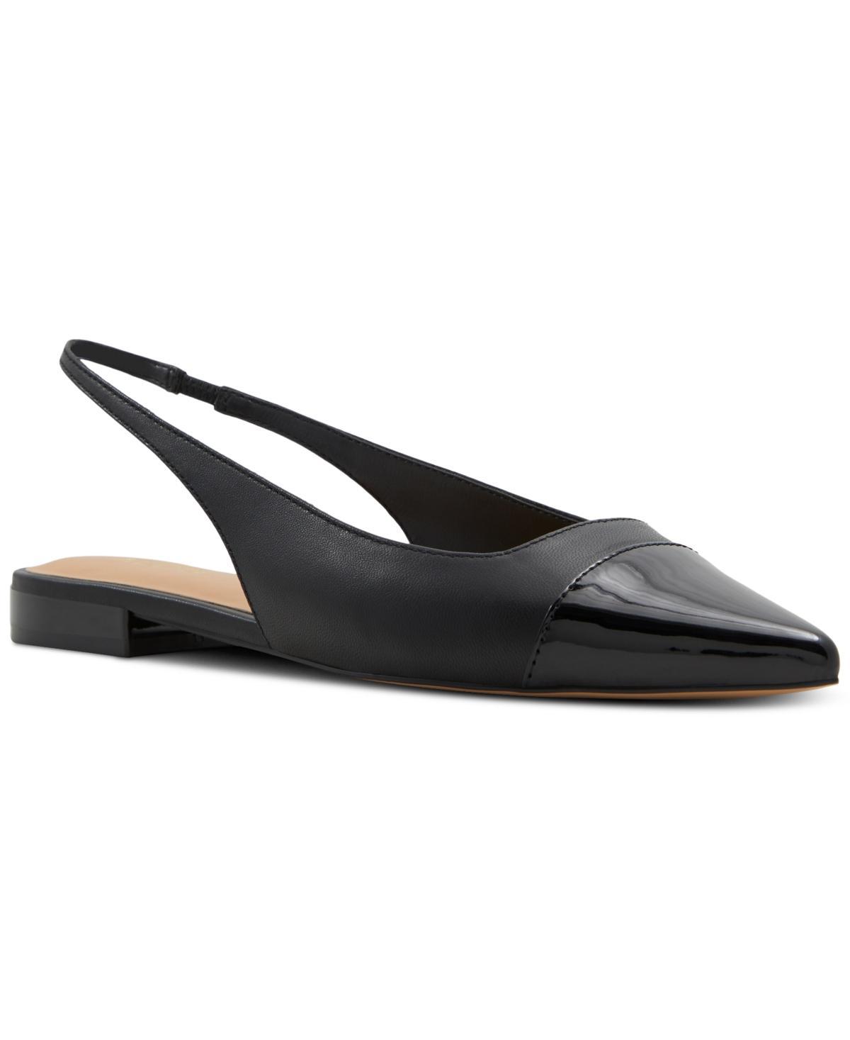 Aldo Womens Fleure Cap-Toe Pointed-Toe Slingback Flats Product Image