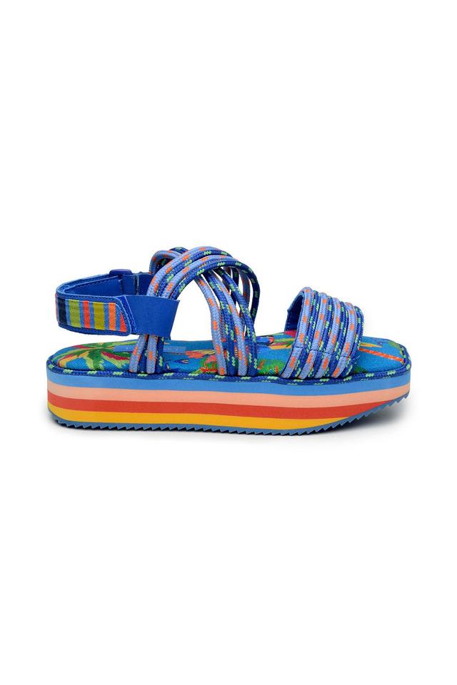 Blue Macaw Platform Sandal Product Image