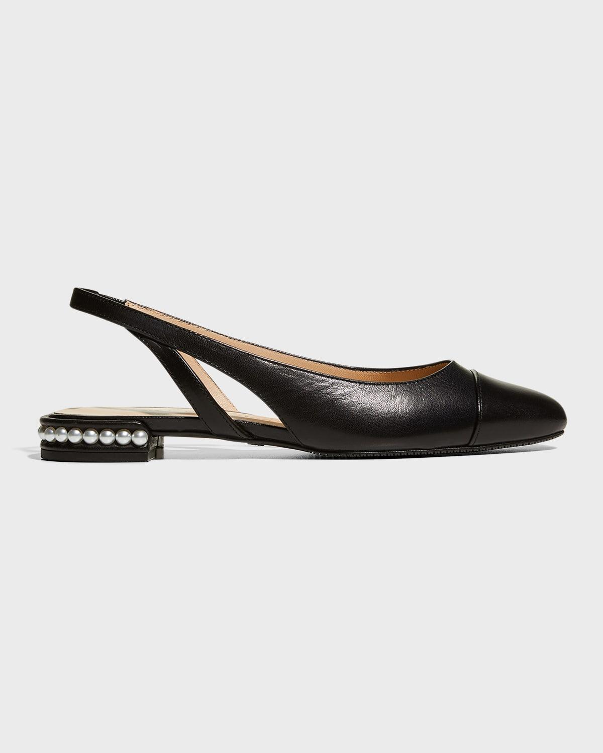 Lambskin Pearly Slingback Ballerina Flats Product Image