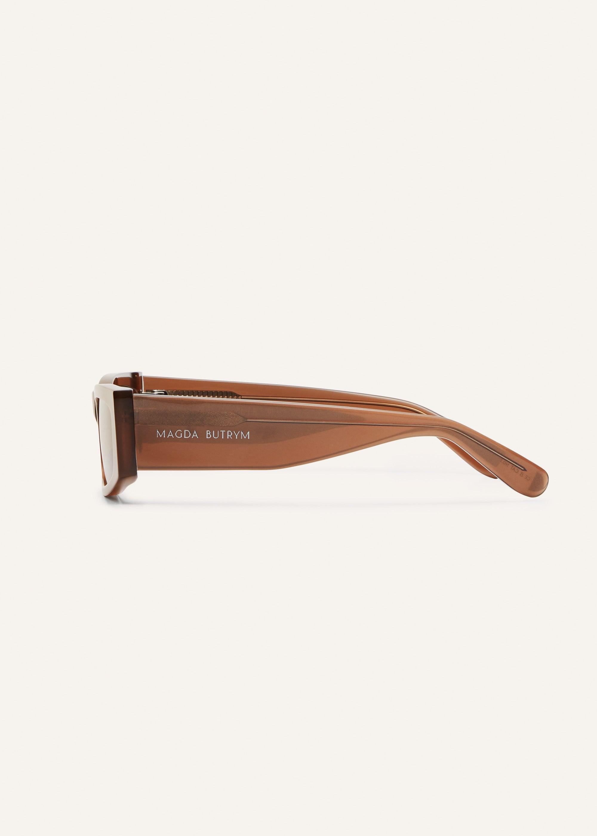 Rectangular sunglasses in brown Product Image