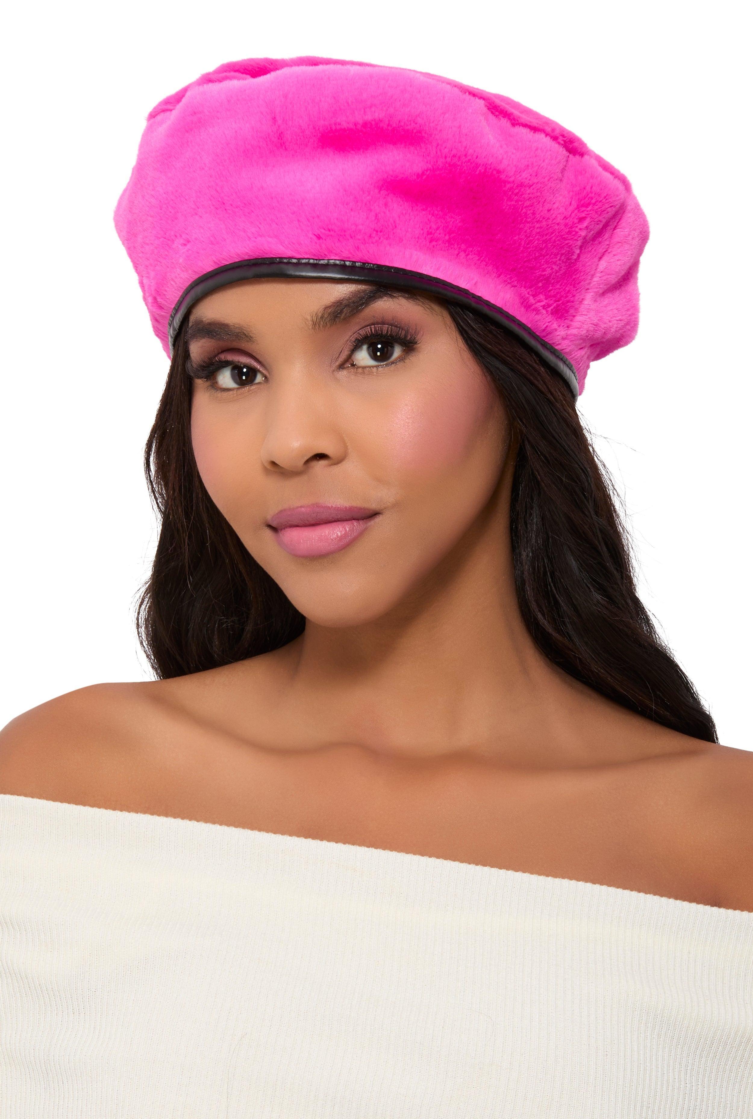 Womens Faux Fur Beret product image