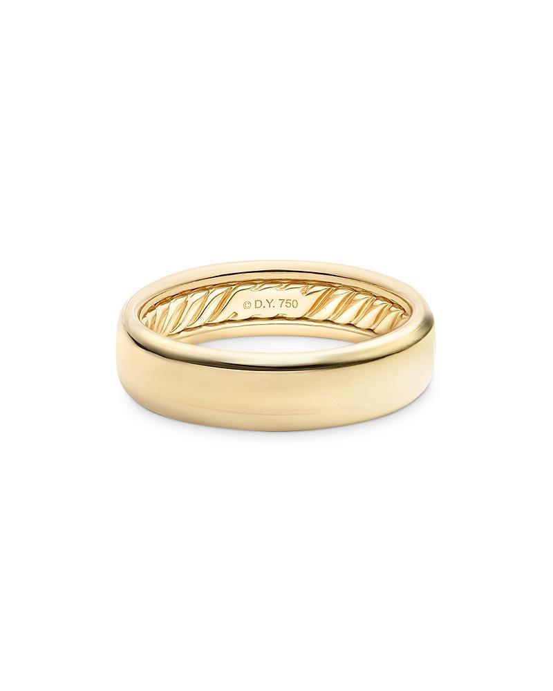 Mens DY Classic Band Ring in 18K Yellow Gold Product Image