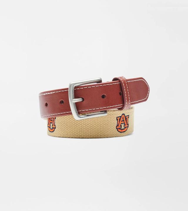 Peter Millar Mens Auburn Tigers Belt | Color: Khaki | Size: 40 Product Image