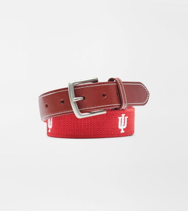 Peter Millar Mens Indiana Belt | Color: Crimson | Size: 40 Product Image