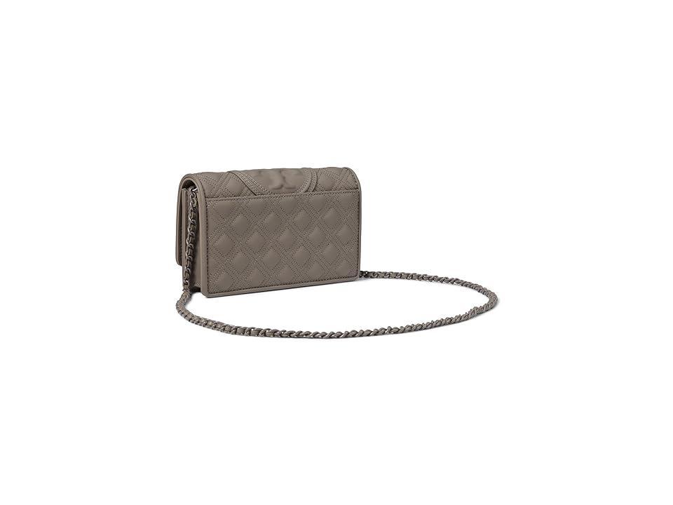 Tory Burch Fleming Matte Chain Wallet Heron) Handbags Product Image