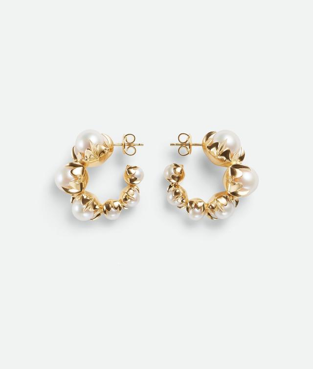 Women's Sphere Hoop Earrings in Natural Product Image