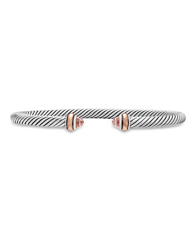 Womens Cable Classics Color Bracelet with Morganite and 18K Rose Gold Product Image