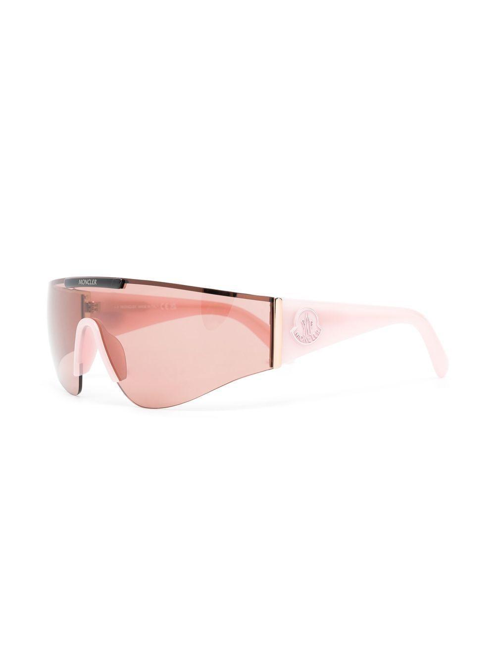 MONCLER Ombrate Mask Sunglasses In Pink Product Image