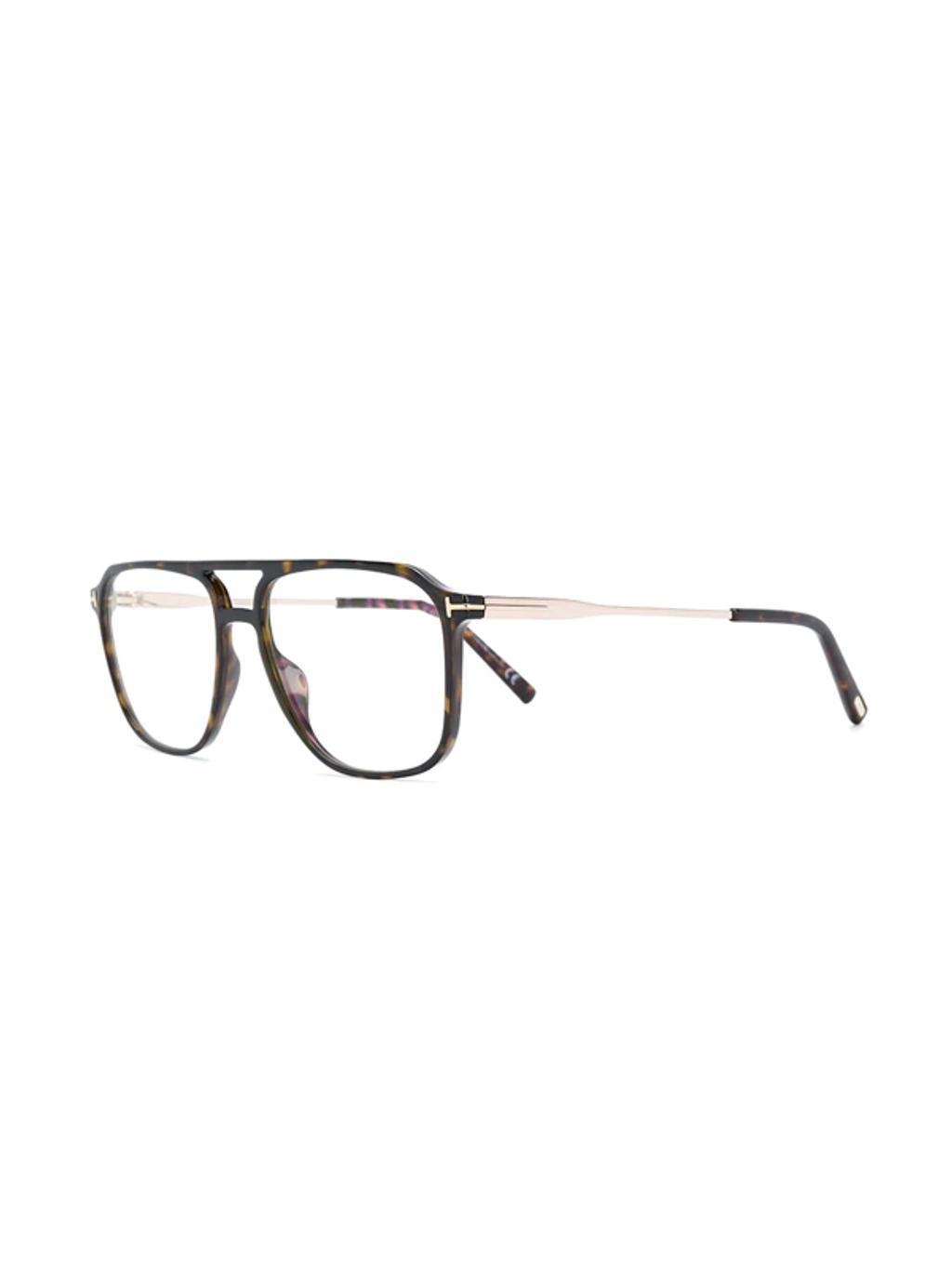 Tortoiseshell Pilot-frame Glasses In Brown Product Image