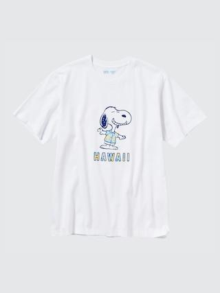 Mens Peanuts Hawaii Ut (Short Sleeve Graphic T-Shirt) White XL UNIQLO US Product Image