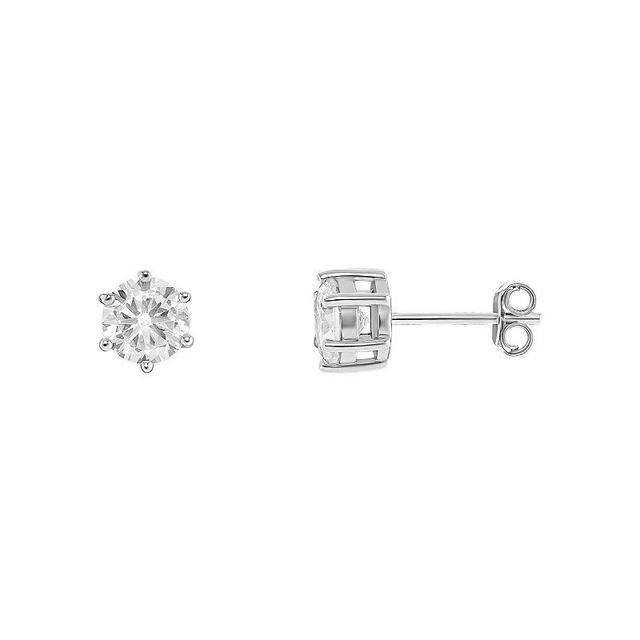 PRIMROSE Sterling Silver Cubic Zirconia Stud Earrings, Womens, Sterling Silver White Product Image