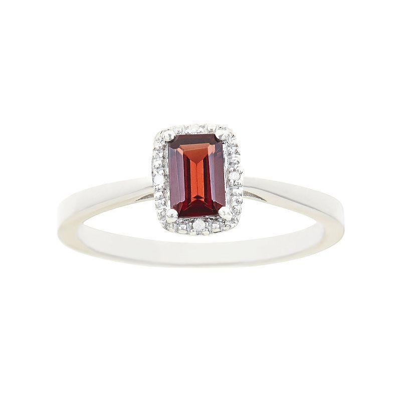 Gemstone and Diamond Accent Ring in Sterling Silver Product Image