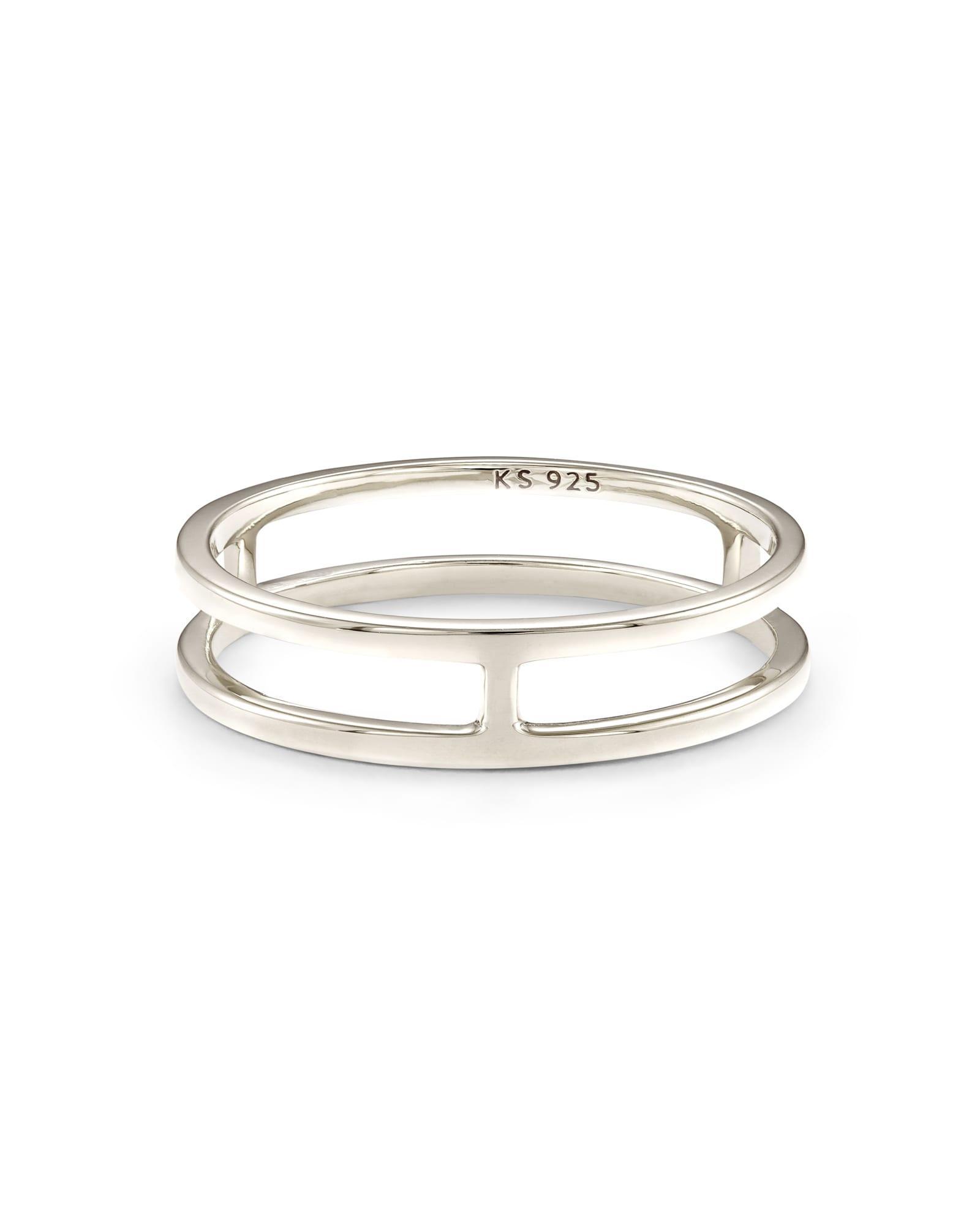 Bennett Double Band Ring in Sterling Silver Product Image