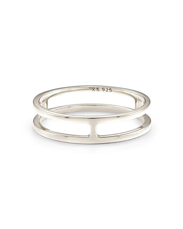 Bennett Double Band Ring in Sterling Silver Product Image