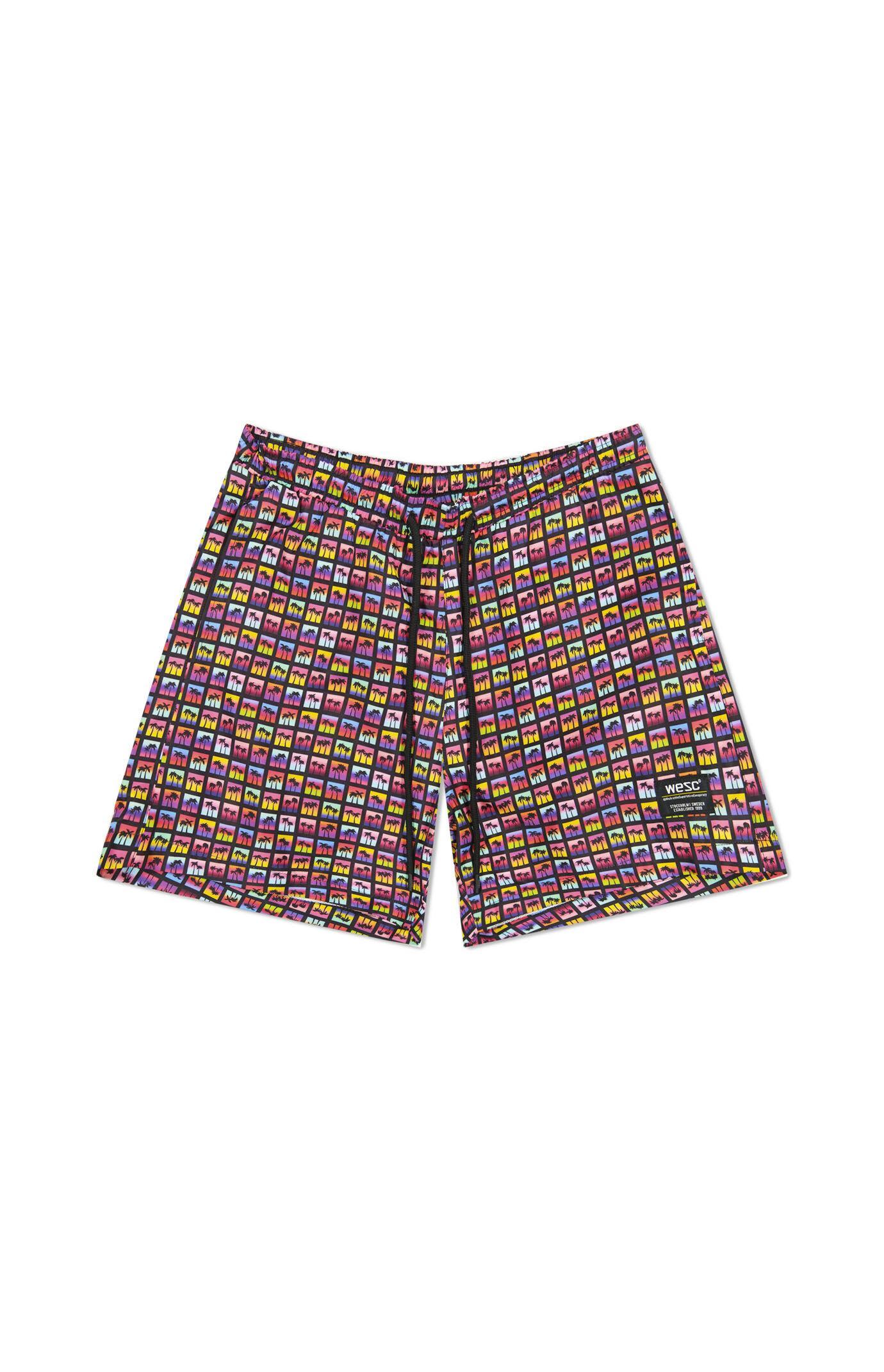 WeSC America Inc Mens Zack Palm Polaroid Aop 5 Swim Trunks - Product Image