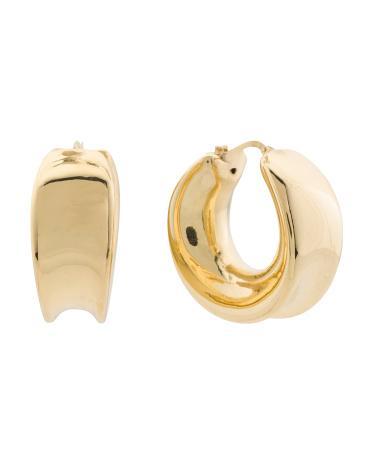 Sterling Bold Electroform Hoop Earrings For Women Product Image