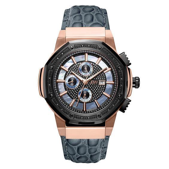 Jbw Mens 10 Yr Anniversary Saxon Diamond (1/6 ct.t.w.) & 18K Rose-gold Plated Watch Product Image