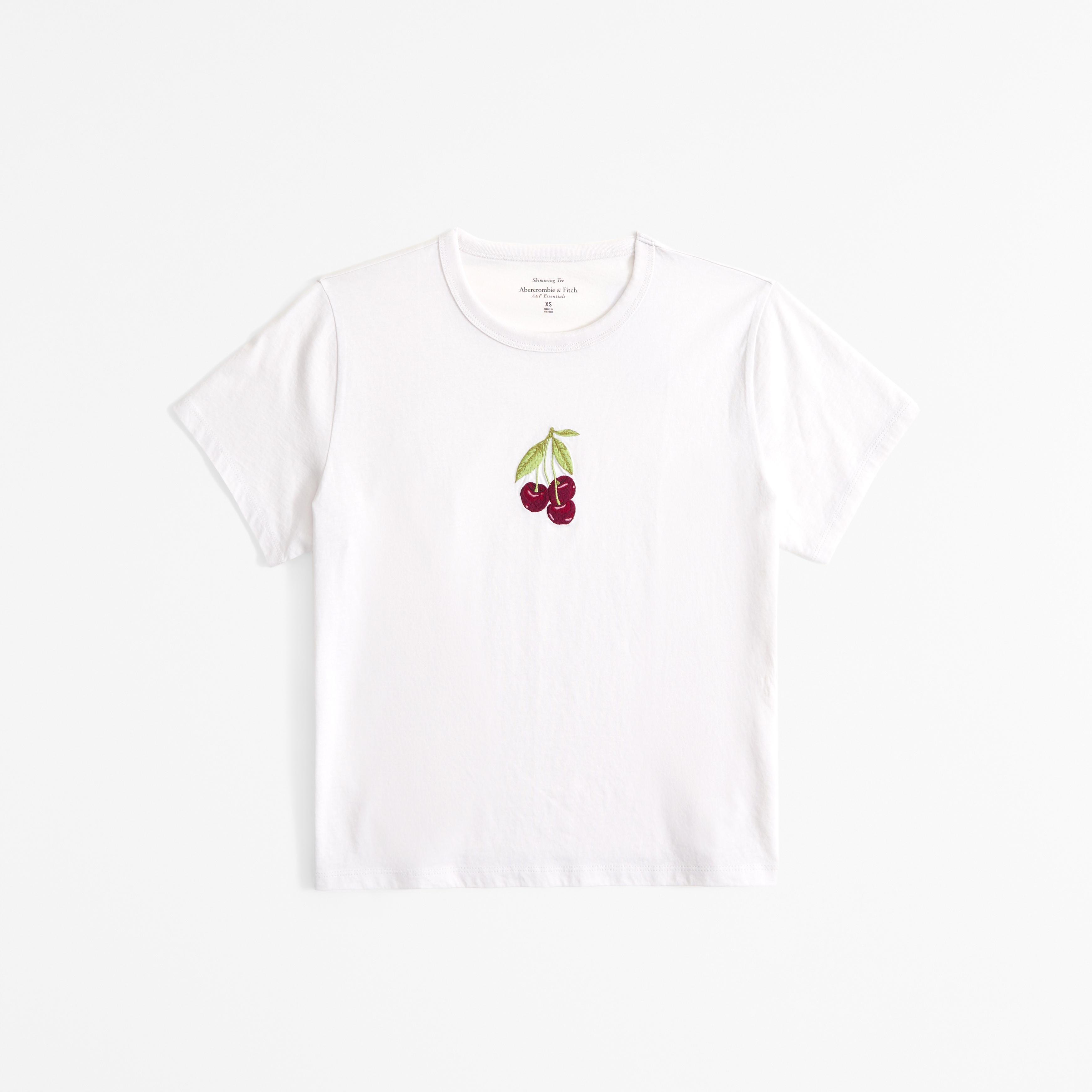 Short-Sleeve Cherries Graphic Skimming Tee Product Image