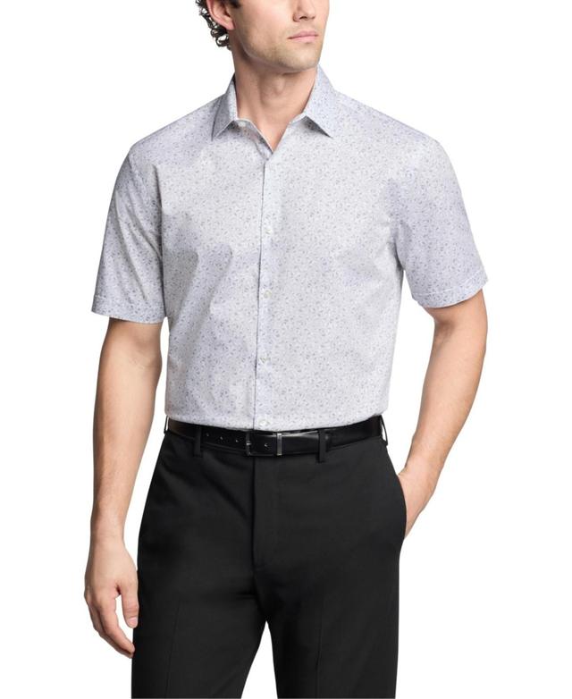 Van Heusen Mens Flex Collar Slim Fit Short Sleeve Dress Shirt Product Image