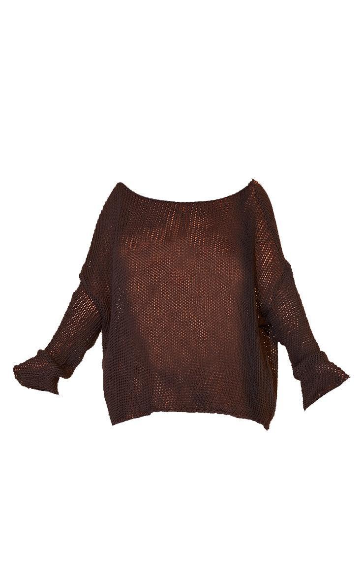 Plus Black Fisherman Knit Sweater Product Image