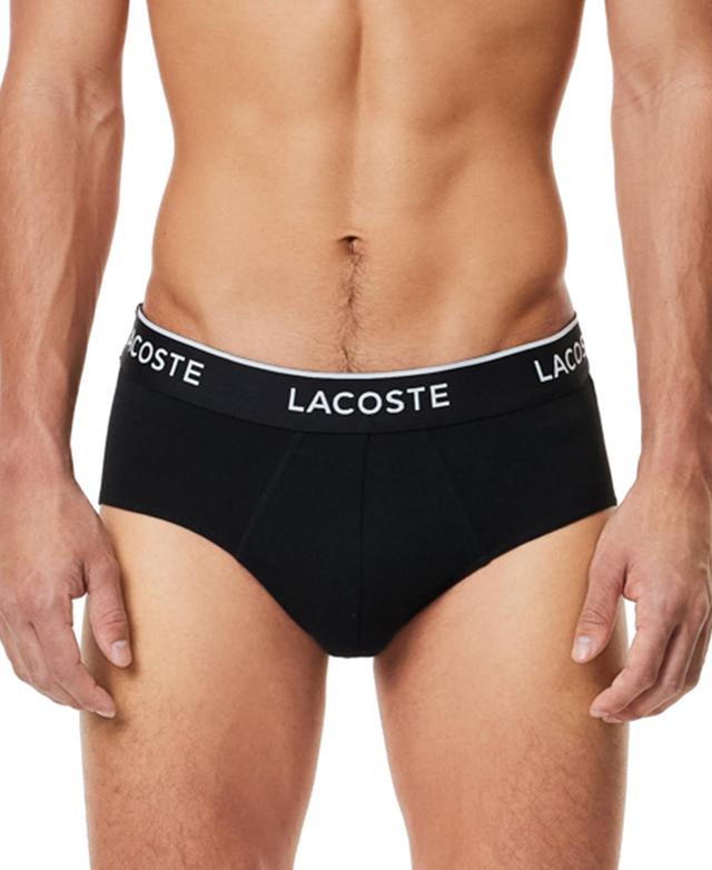 Lacoste Mens 3pk. Regular-Fit Stretch Logo Band Briefs Product Image