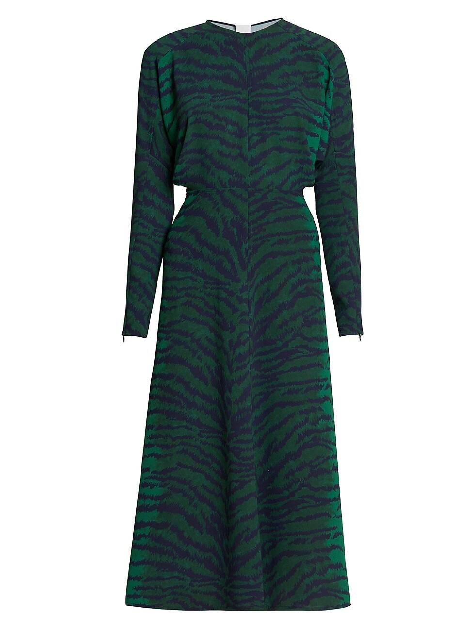 Womens Tiger-Striped Midi-Dress Product Image