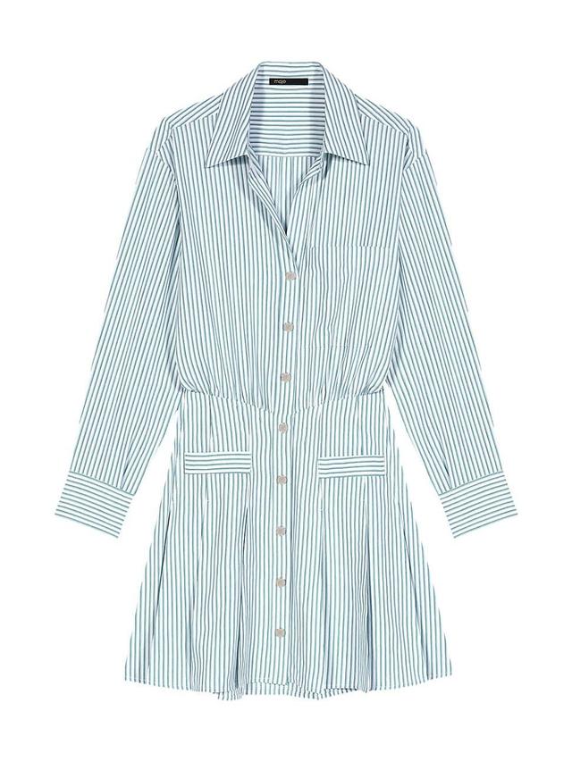 Womens Striped Shirt Dress Product Image