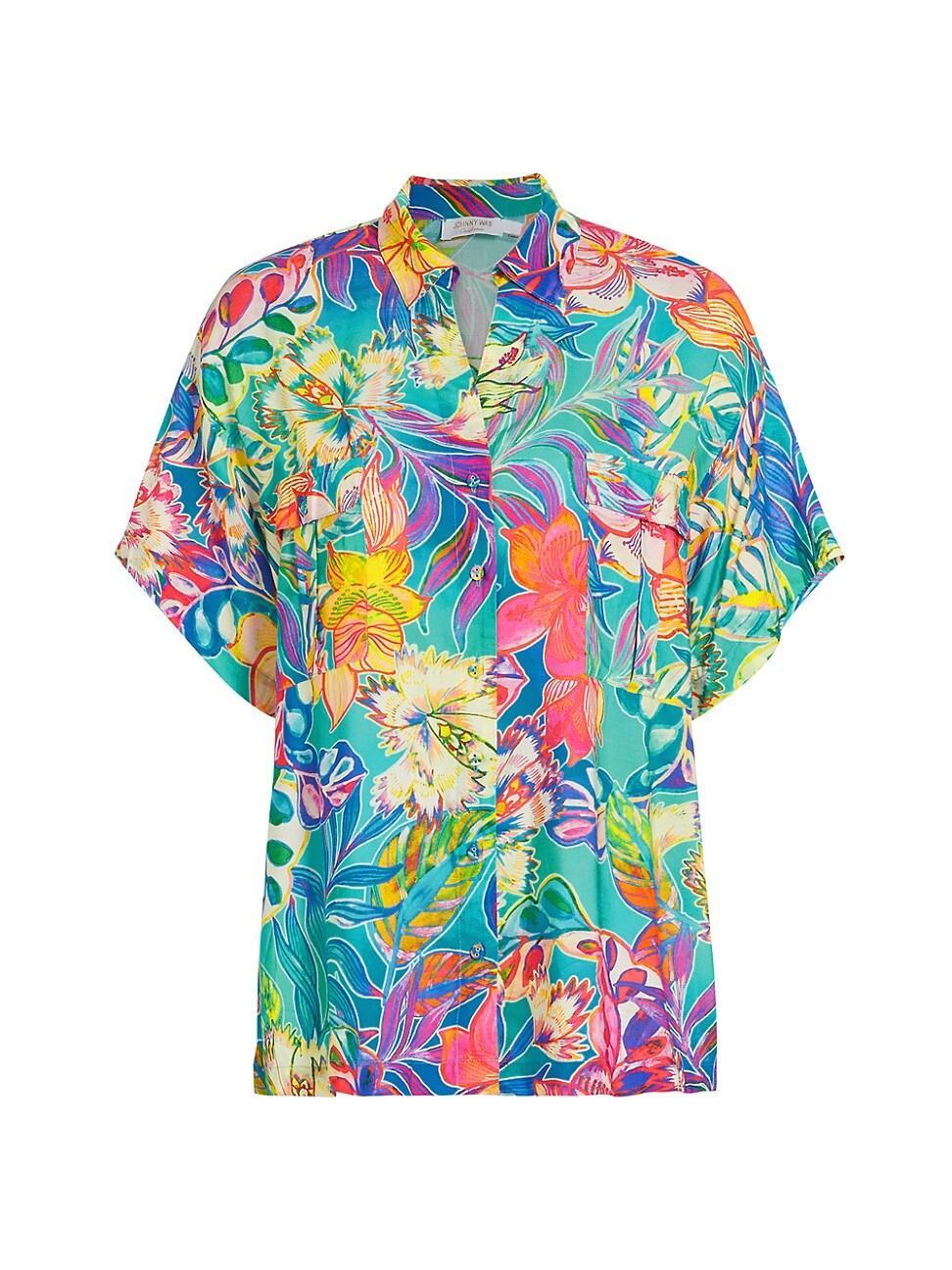 Womens Helena Floral Camp Shirt Product Image