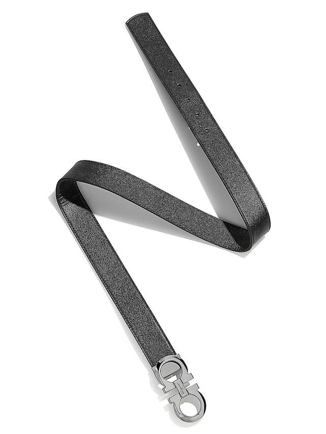 Mens Gancini Adjustable Cut-to-Size Reversible Leather Belt Product Image