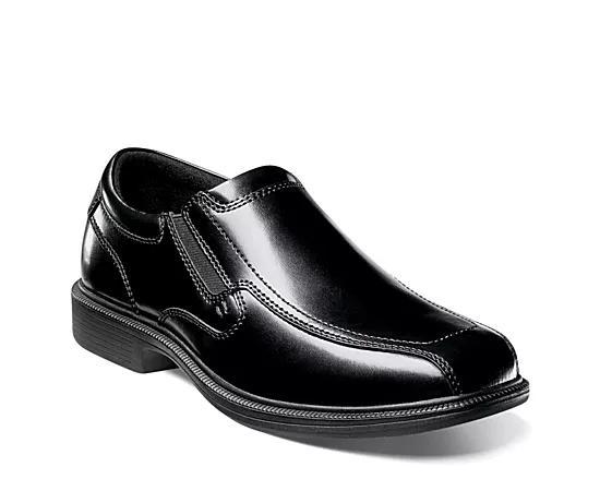 Nunn Bush Bleeker St. KORE Mens Bicycle Toe Dress Slip-On Shoes Red Product Image