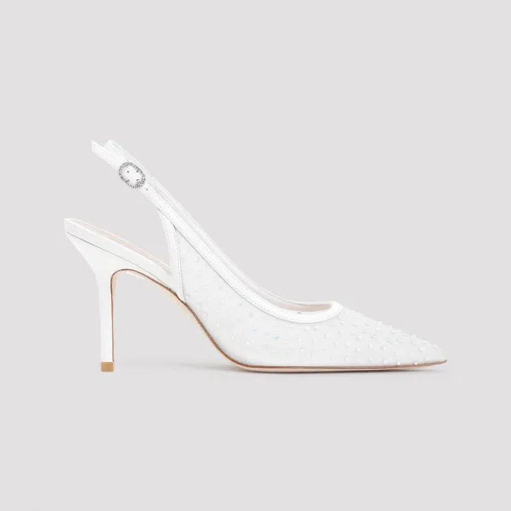 STUART WEITZMAN White Slingback Heels Product Image